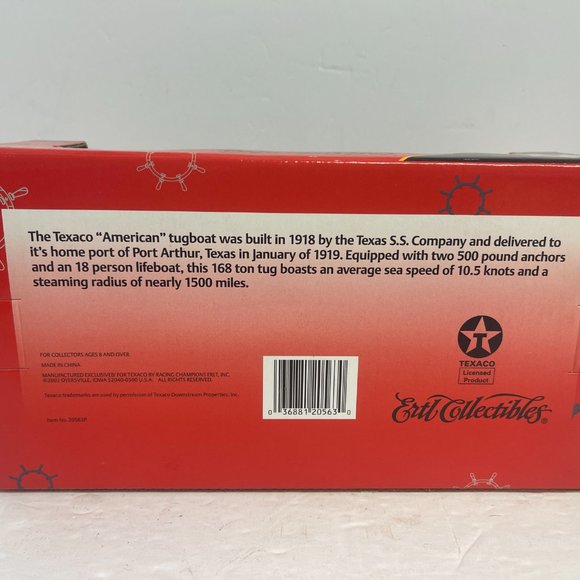 Texaco The American Tugboat Bank Ertl Collectibles 2002 oil gas Unopened- C821 - Picture 3 of 6